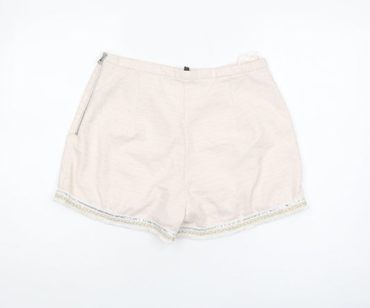 River Island Women’s Ivory Shorts, Size 14, Casual Style