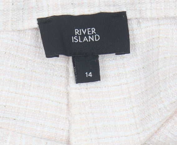 River Island Women’s Ivory Shorts, Size 14, Casual Style