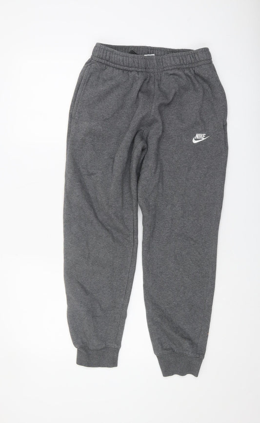 Additional front view of Nike unisex grey jogger trousers s, casual comfort