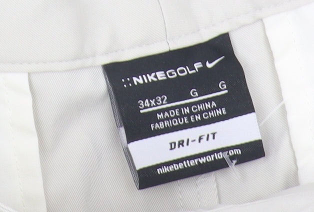 Nike Men's Beige Chino Trousers, Size 34