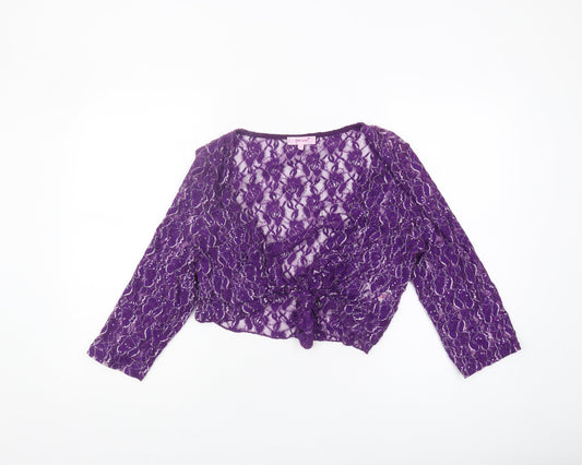 Womens UK Size 14 Marks and Spencer Purple Wrap Blouse
