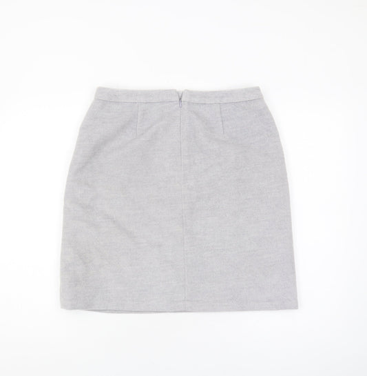 Marks and Spencer Women Grey Pencil Skirt Size 12
