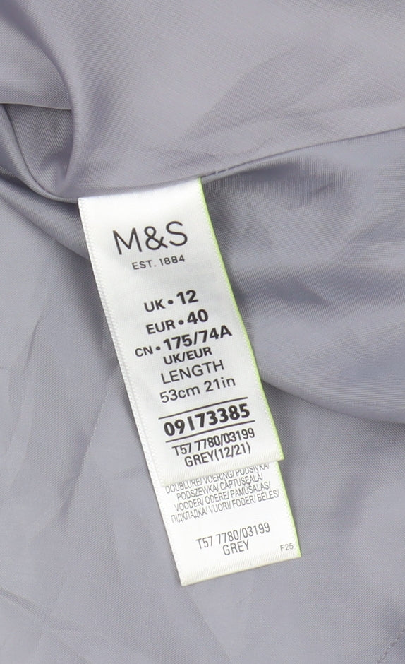 Marks and Spencer Women Grey Pencil Skirt Size 12
