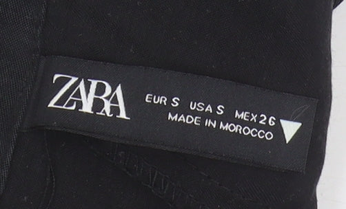 Zara Women's Black Collared Playsuit - Size S