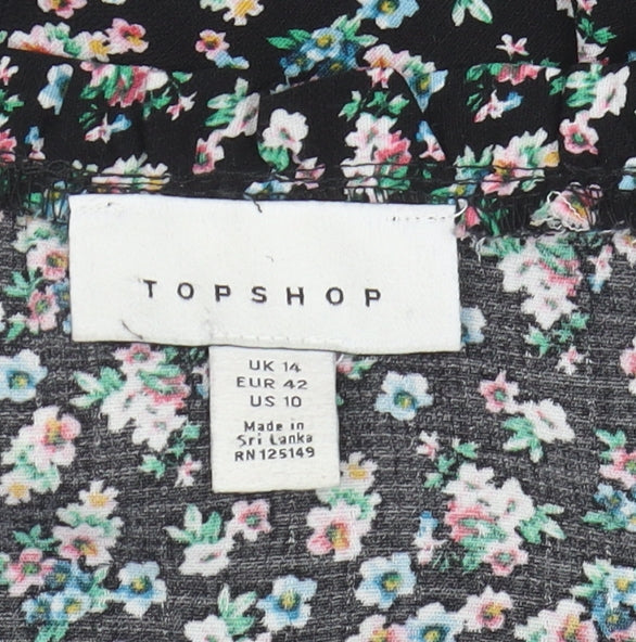 Womens UK Size 14 Topshop Multicoloured Blouse