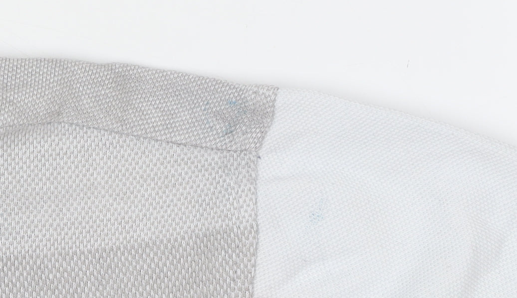 McKenzie Men's Grey Striped Polo Shirt, Size L