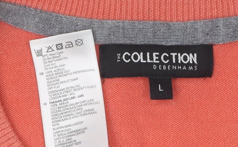 Debenhams Men's Red Pullover Jumper - Large