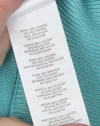 Apricot Women's Blue Boat Neck Jumper Size 16