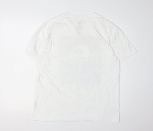 Volkswagen Men's White Beach Bus T-Shirt, Size L