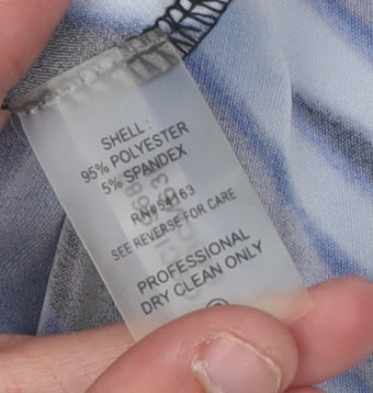 Calvin Klein Women's Blue Striped Cowl Neck Blouse, L