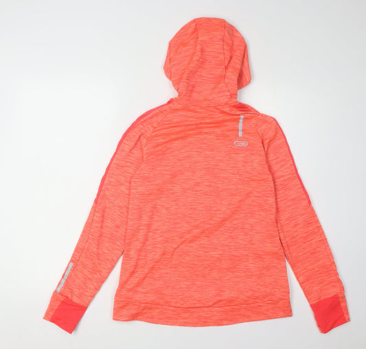 Decathlon Unisex Adults Red Hoodie 12 with Reflective Accents