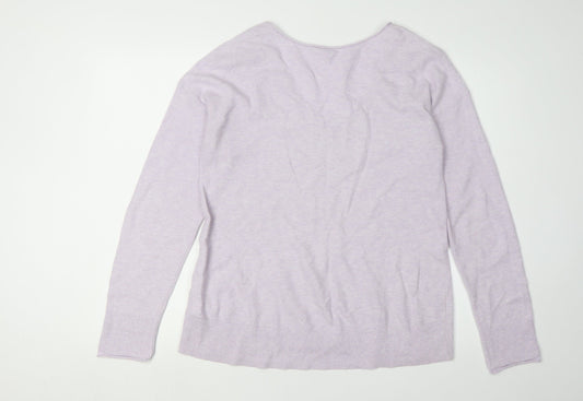 Gap Women's Purple Cotton Pullover Jumper, Size M