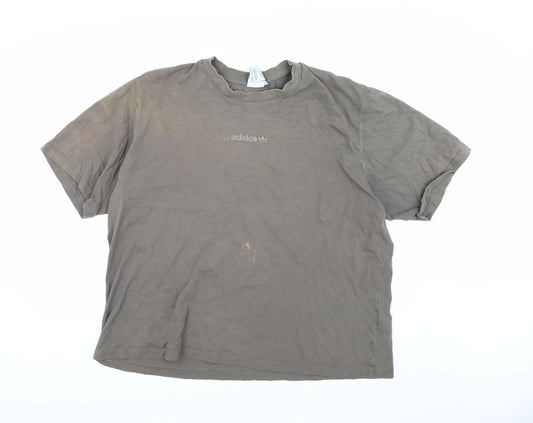 Additional front view of Adidas Men's XL Grey Crew Neck T-Shirt