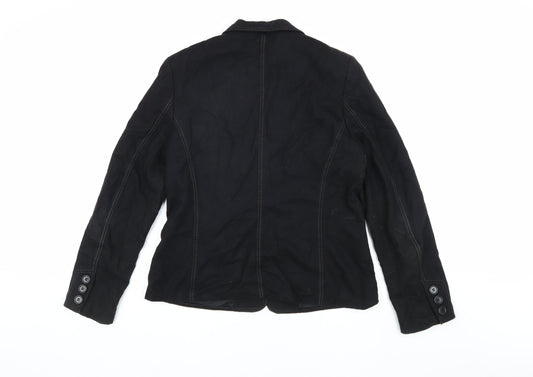 Mexx Women's Black Wool Blazer Size 16
