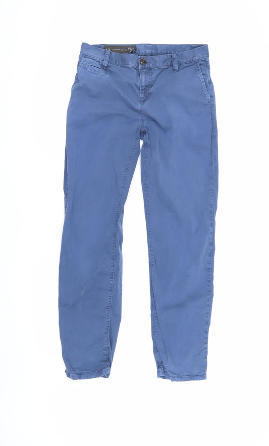 Mens UK Size 27 Armani Exchange Relaxed Fit Chino Blue Trousers