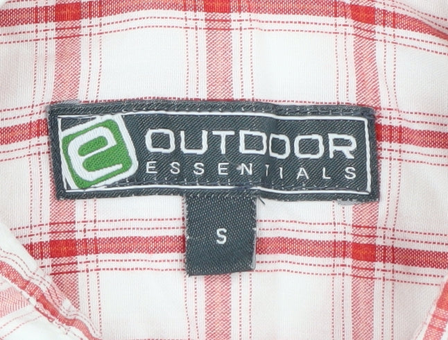 Outdoor Essentials Red Check Button-Up Shirt S