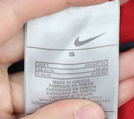 Brand and care label for Nike Red Cropped T-Shirt, unisex s, casual & sporty