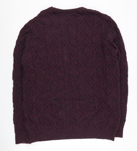 Marks and Spencer Men's Multicoloured 2XL Cable Knit Pullover