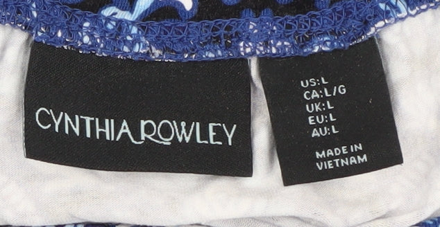 Cynthia Rowley Women's Blue Paisley Dress L