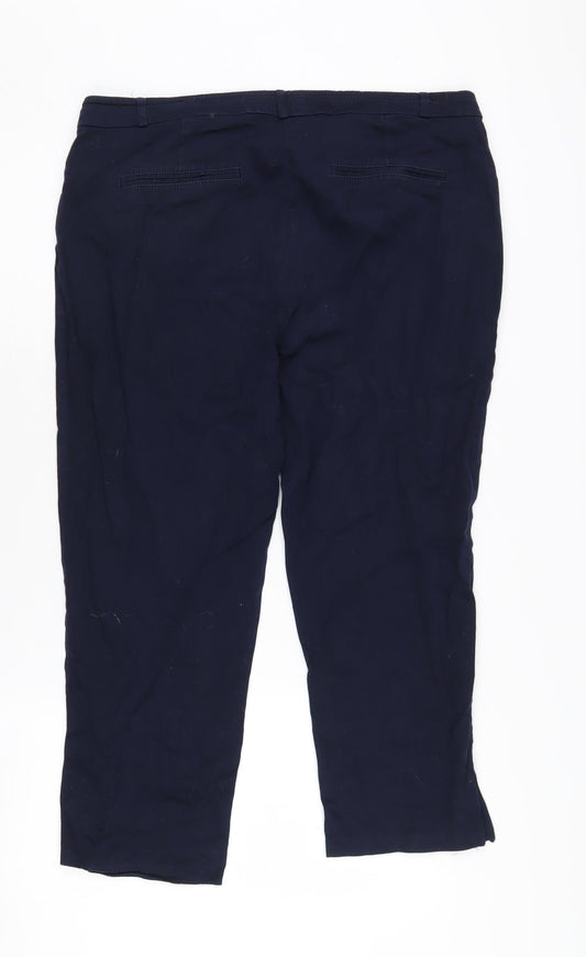 Womens UK Size 16 M&Co Blue Trousers