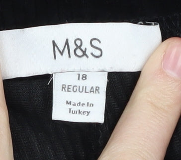 Womens UK Size 18 Marks and Spencer Black Trousers