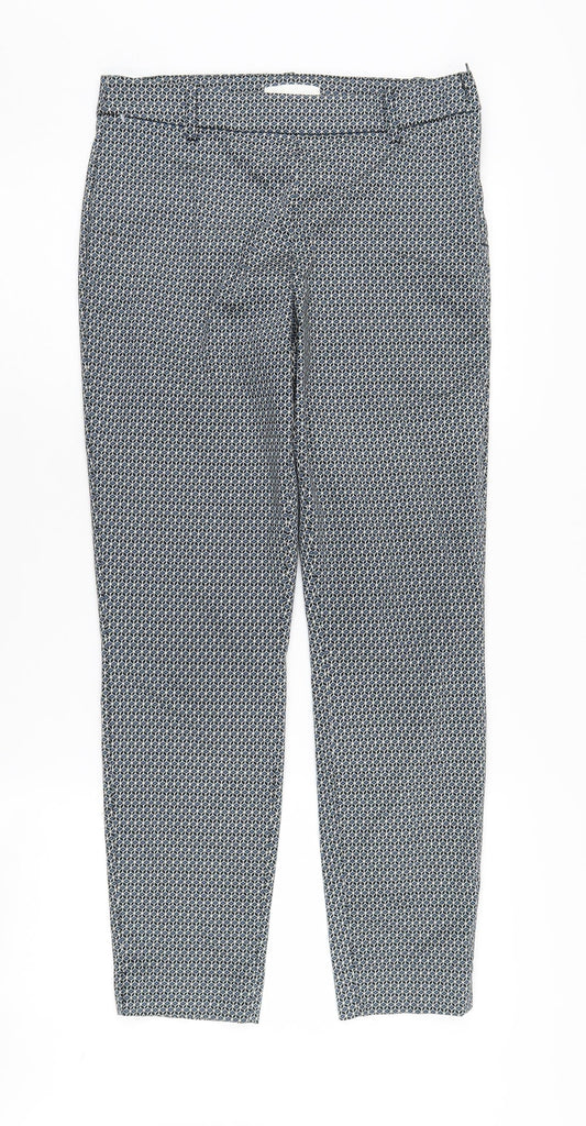 Womens UK Size 10 H&M Cropped Blue Trousers