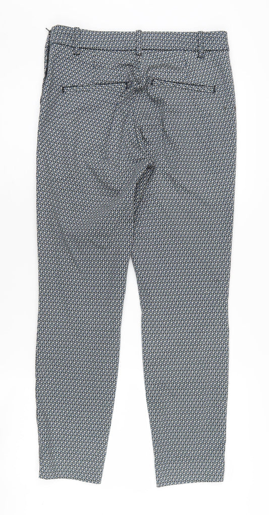 Womens UK Size 10 H&M Cropped Blue Trousers