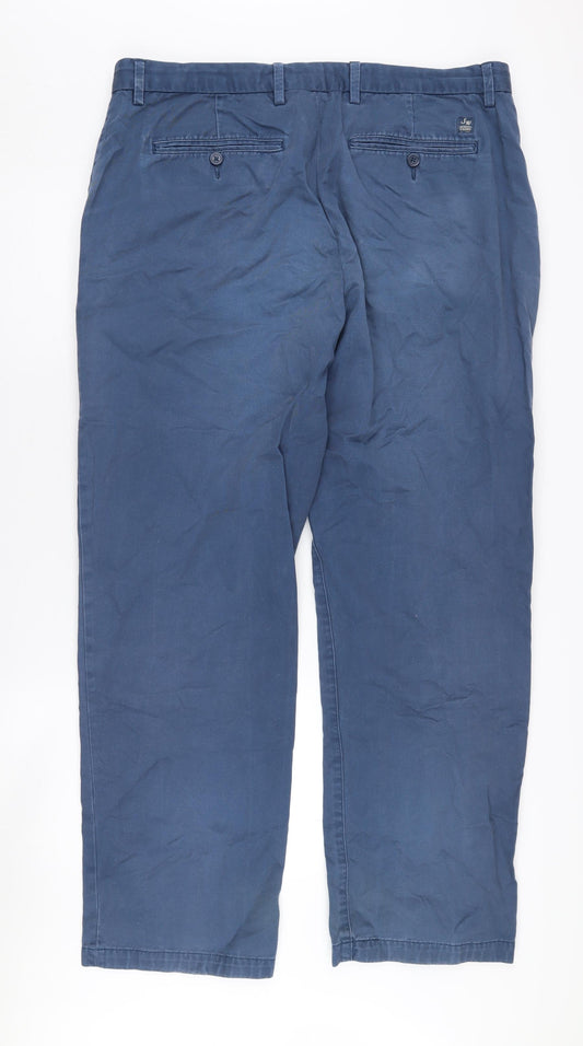 Samuel Windsor Men's Blue Chino Trousers Size 38