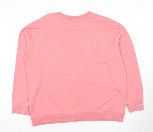 Womens UK Size L Looney Tunes Pink Pullover Sweatshirt