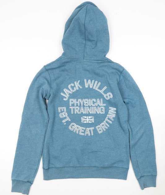 Womens UK Size 10 Jack Wills Blue Pullover Hoodie