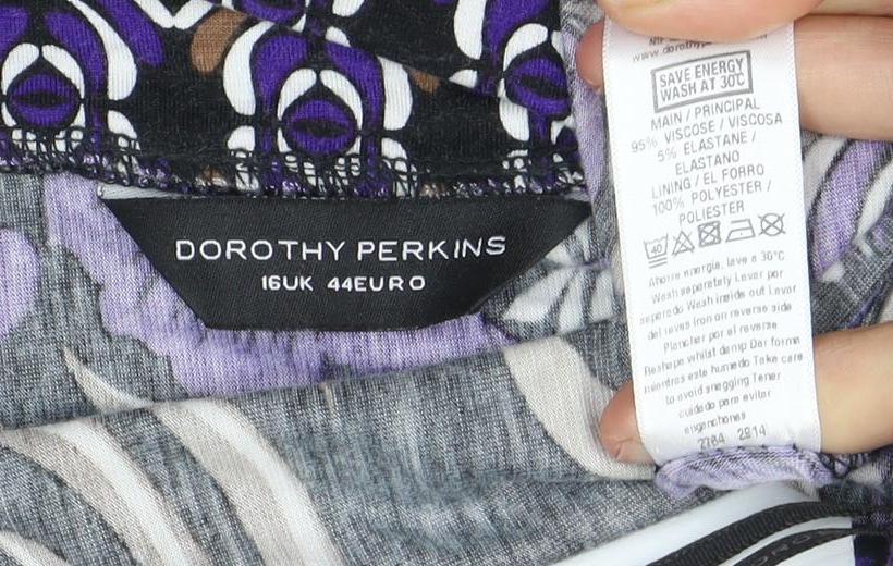 Dorothy Perkins Women's Multicoloured V-Neck Dress