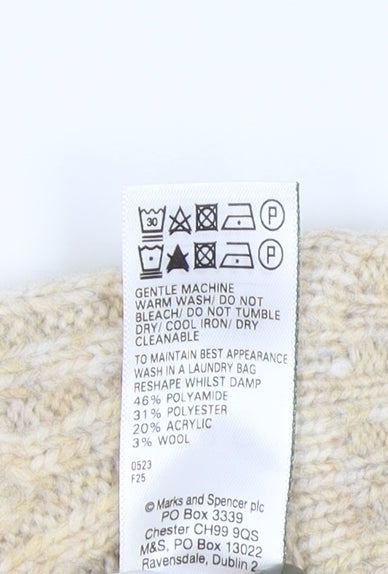 Womens UK Size XS Marks and Spencer Beige Pullover Jumper