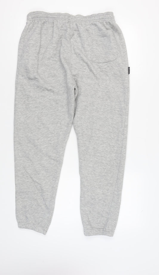 Slazenger Men's Grey XL Sweatpants with Logo and Pockets