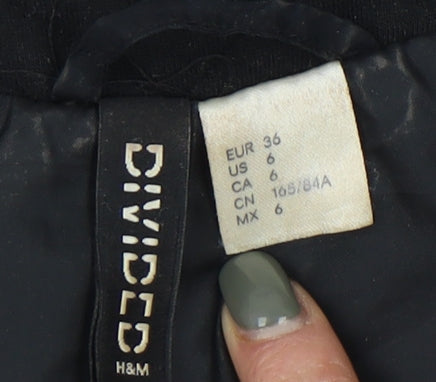 Womens UK Size 8 H&M Black Basic Jacket