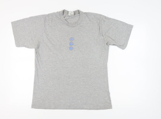 Additional front view of Adidas Men's Grey Graphic T-Shirt