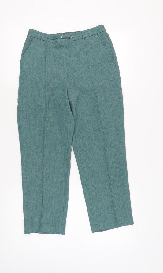 Womens UK Size 10 Honor Millburn Regular Fit Green Trousers
