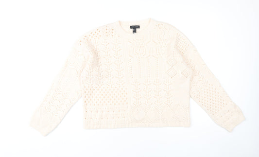 Womens UK Size M New Look Beige Pullover Jumper
