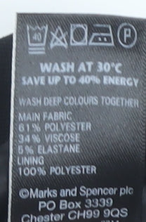 Marks and Spencer Women's Black Pencil Skirt, Size 10