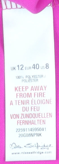 Miss Selfridge Women Pink Dress Size 12