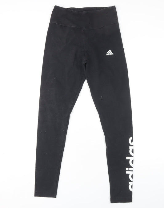 Additional front view of Adidas Women's Black Ankle Leggings, size S
