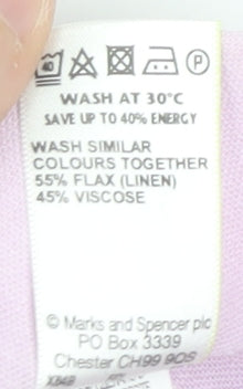 Marks and Spencer Women's Purple A-Line Skirt, Size 14