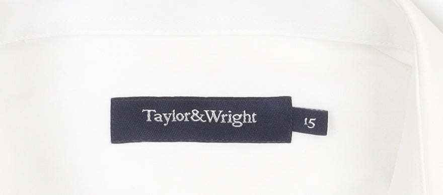 Taylor & Wright Men's Formal White Dress Shirt Size 15
