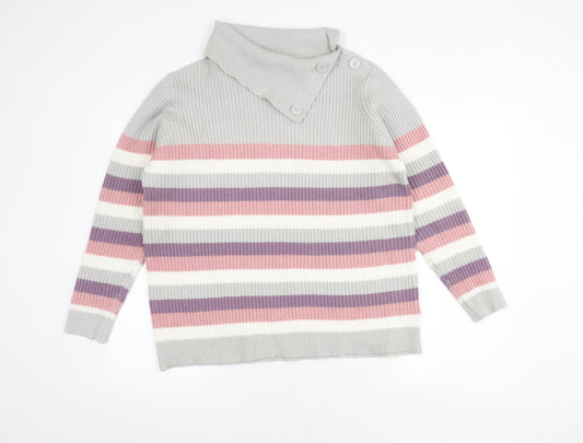 Womens UK Size L ISLE Multicoloured Pullover Jumper