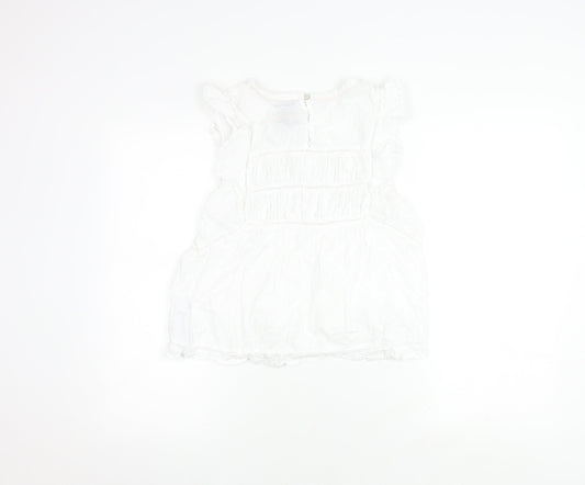Womens UK Size 12 BURGS White Blouse