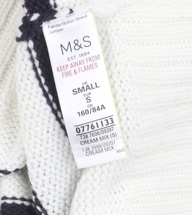 Womens UK Size S Marks and Spencer Multicoloured Pullover Jumper