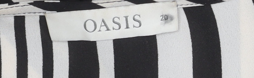 Oasis Women's Striped Dress, Size 20, Black/White