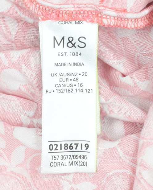 Marks and Spencer Women's Pink Floral Shorts