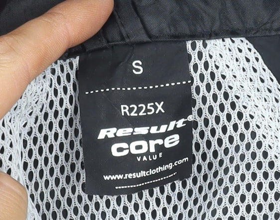 Mens UK Size S Result Core Black Rain Coat