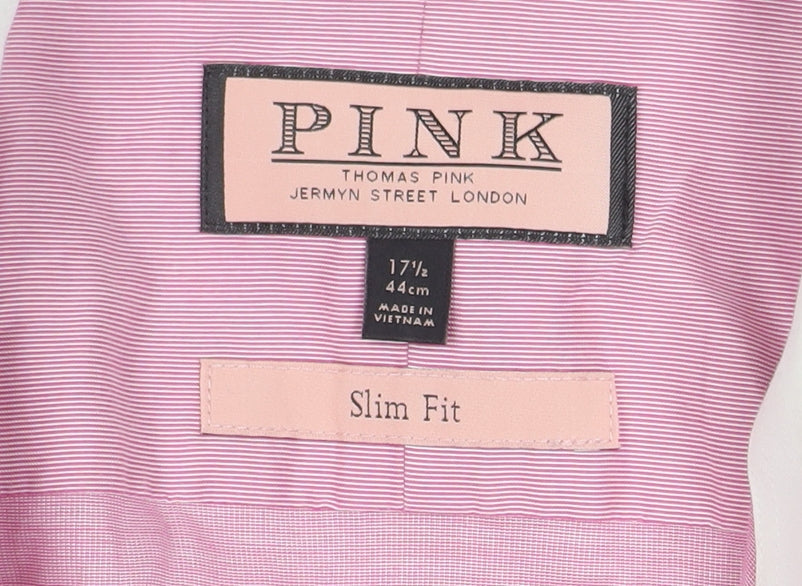 Thomas Pink Men's Pink Slim Fit Dress Shirt