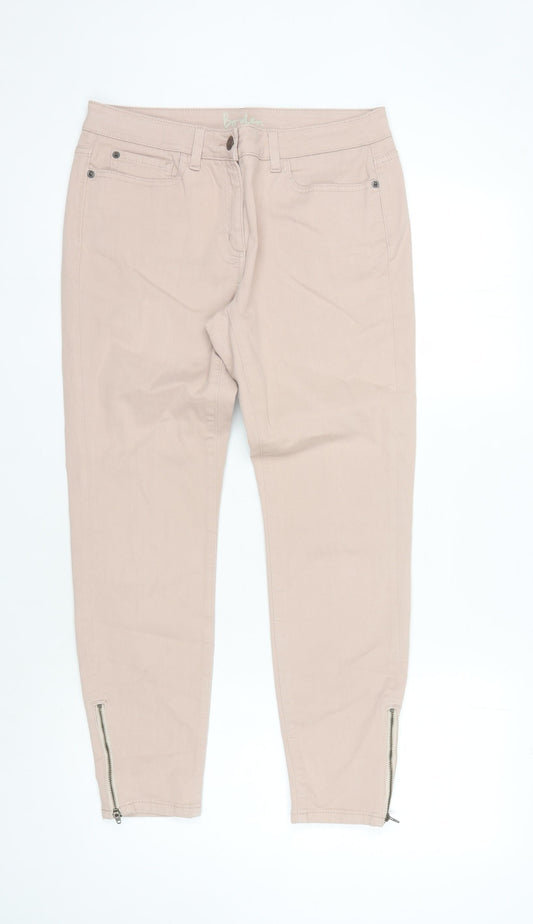 Womens UK Size 12 Boden Skinny Beige Jeans